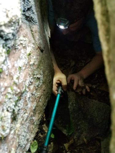 Spelunking for a lost coffee mug